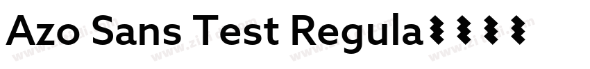 Azo Sans Test Regula字体转换